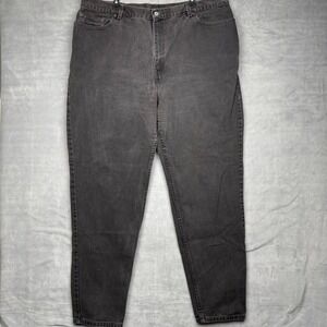 Vintage Levi's 550 Black Jeans Mens 24W Relaxed Fit Tapered Denim 41x30 Y2K